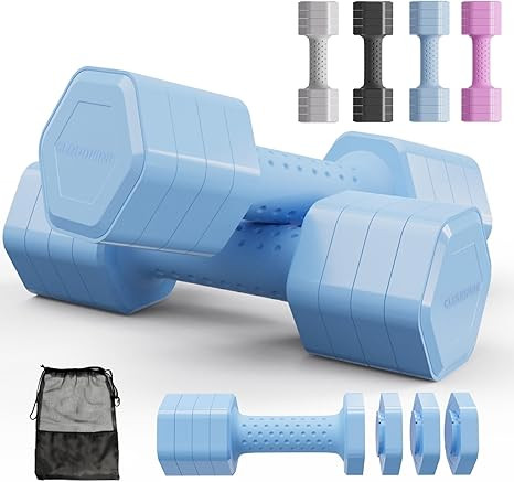 Adjustable Dumbbell Set of 2, 4 in 1 Free Weights Dumbbells Set, Hand Weights for Women at Home, ... | Amazon (US)