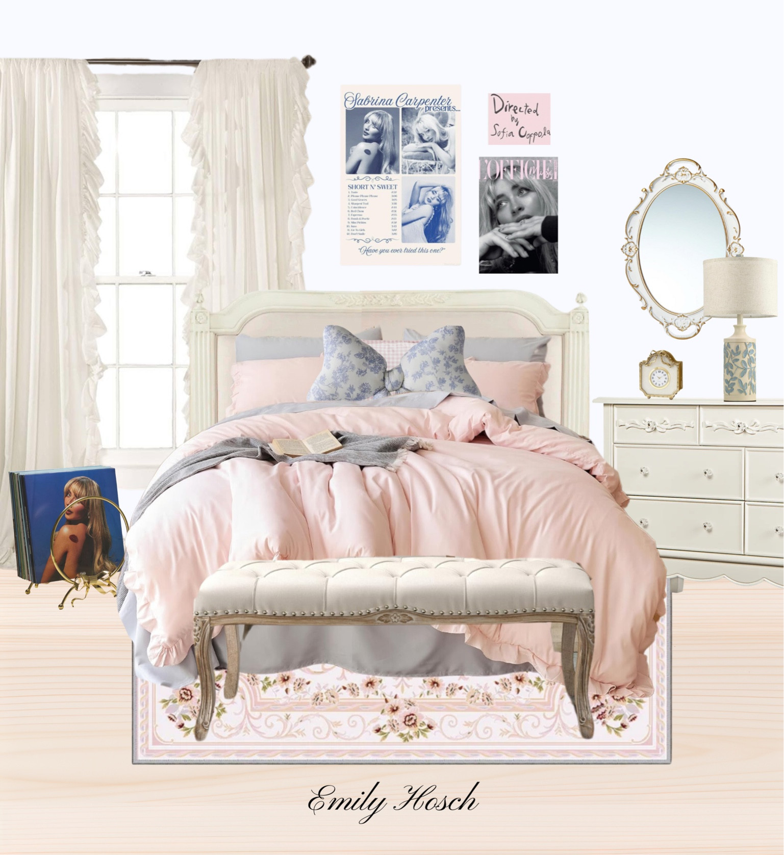 Bedroom Inspo

Fangirl bedroom  sabrina carpenter art  sabrina carpenter aesthetic  baby pink  baby blue room  coquette room  coquette bedding  boho rug  pink rug  vinyl holder  coquette dresser  French style  blue bedding  curtains  posters  home decor  home finds. Emilyhosch 

#LTKHome #LTKSeasonal #LTKStyleTip