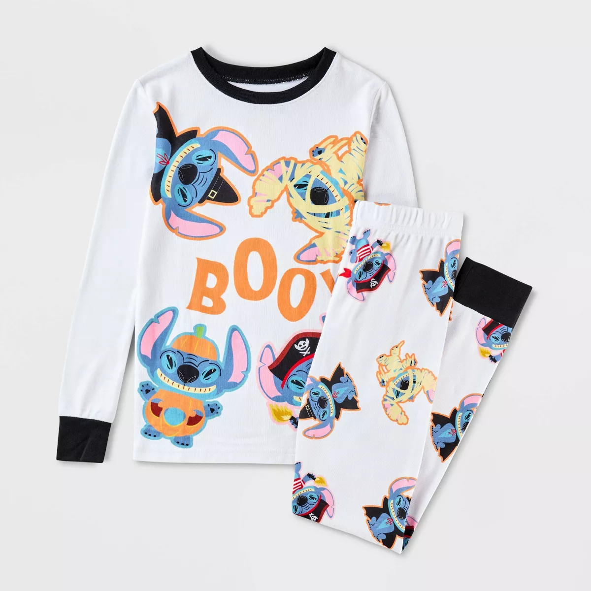 Kids' Stitch Halloween 2pc Sleep Pajama Set - White | Target