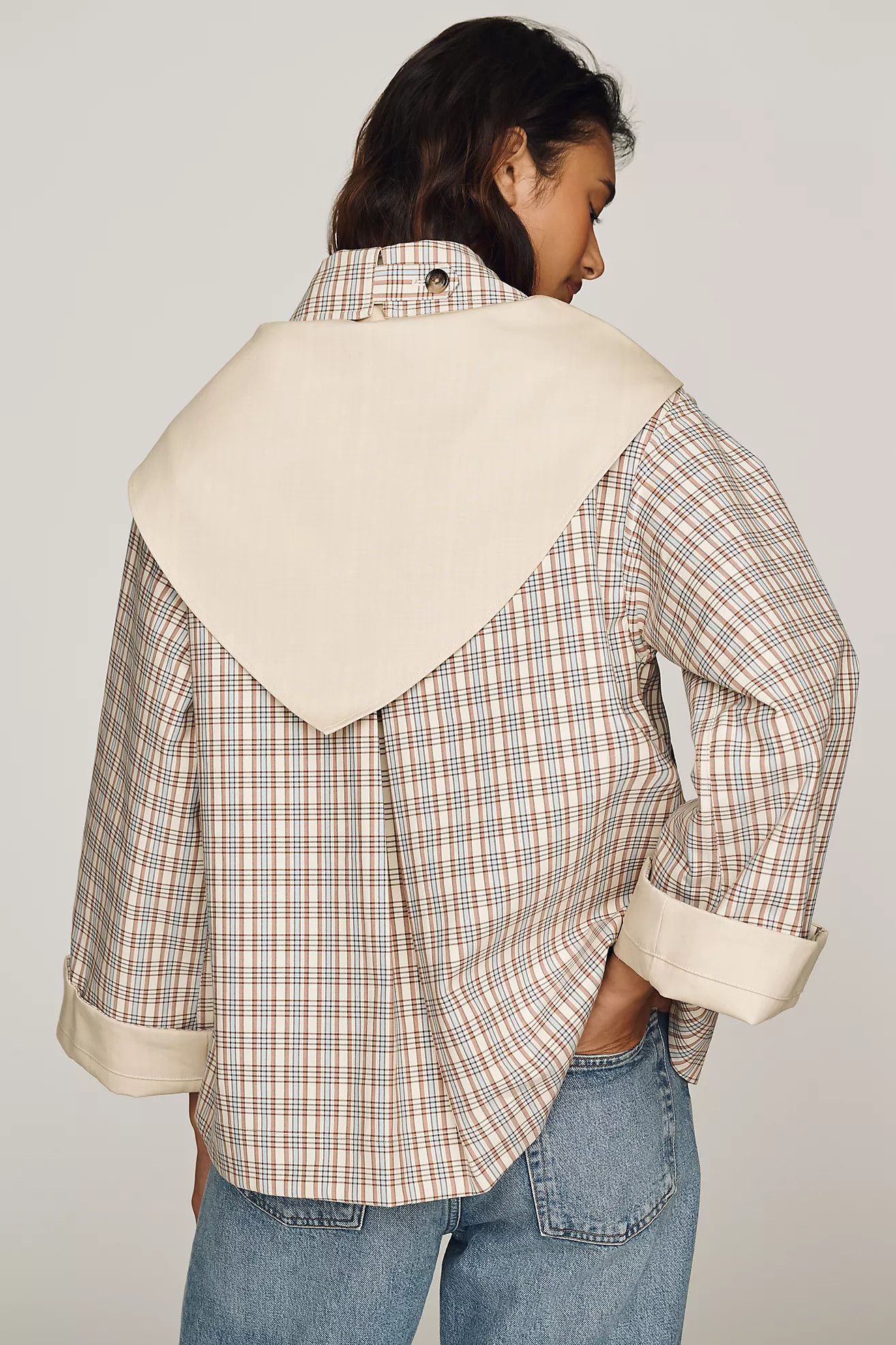 Damson Madder Jerry 100% Cotton Reversible Crop Trench Coat | Anthropologie (US)