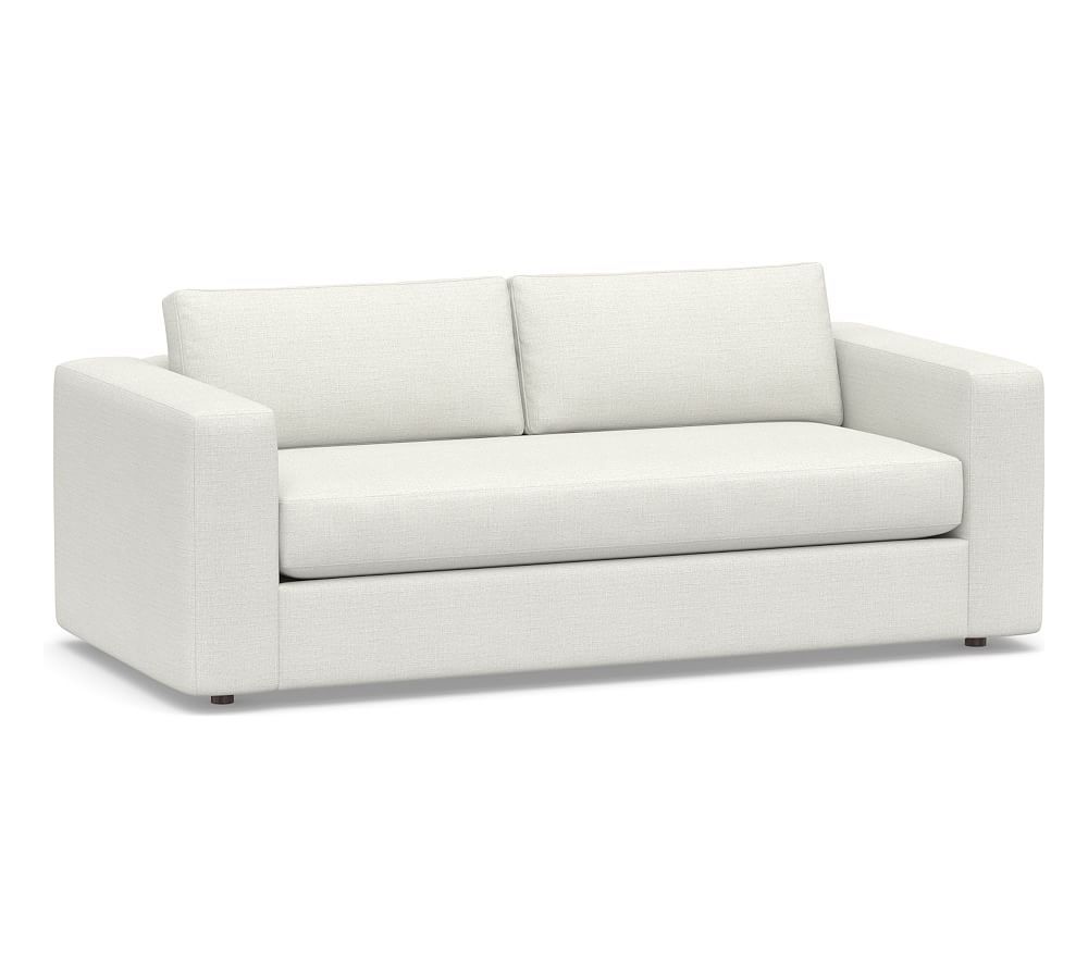 Carmel Square Wide Arm Upholstered Sofa | Pottery Barn (US)