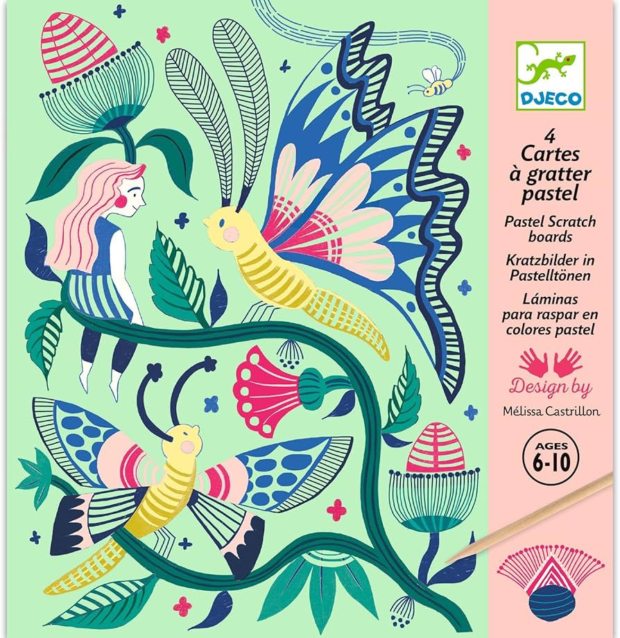 Djeco Scratch Cards Art Kit - Fantasy Garden | Amazon (US)