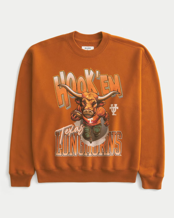 University of Texas at Austin Longhorns Graphic Crew Sweatshirt | Hollister (US)