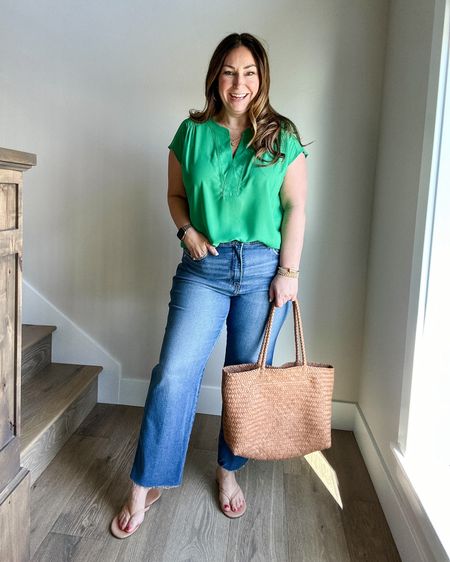 Midsize spring outfit 
Fit tips: top tts, L // jeans size up if in-between, 14 

Code RYANNE10 for 10% off gibsonlook 

Spring spring outfit casual outfit midsize fashion midsize style midsize outfit the recruiter mom

#LTKfindsunder100 #LTKSeasonal #LTKmidsize
