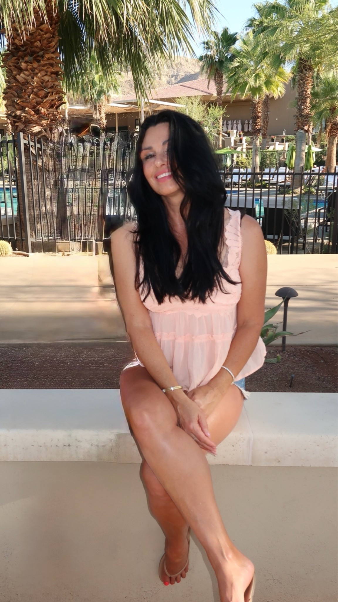 Vacation Outfit! 🌸

These jean shorts look so cute with this @freepeople pink top. I paired one of my fav travel outfits with tan leather sandals for a casual look. 💗

#jeans #summeroutfit #denim #vacationoutfitsummer #summeroutfits

#LTKTravel #LTKSaleAlert #LTKootd