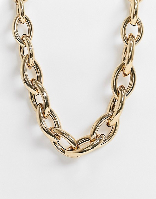 Z for Accessorize chunky chain necklace in gold | ASOS (Global)