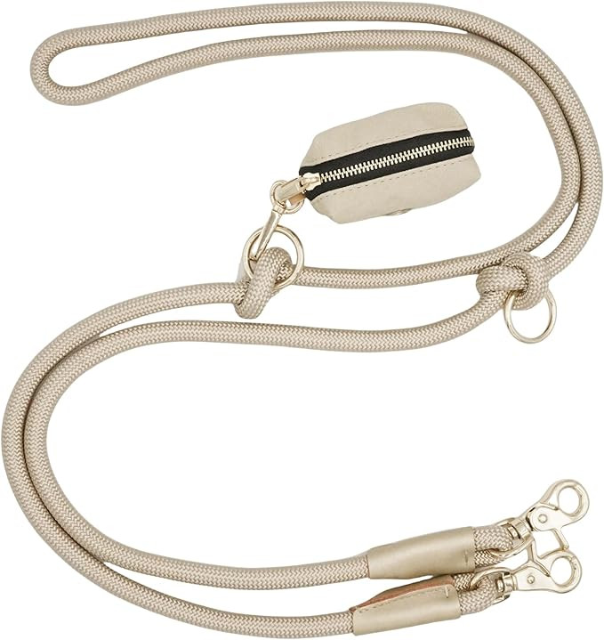 Hands Free Dog Leash with Pouch, 7FT Waist Crossbody Dog Leash with Pouch for Running Walking | Amazon (US)
