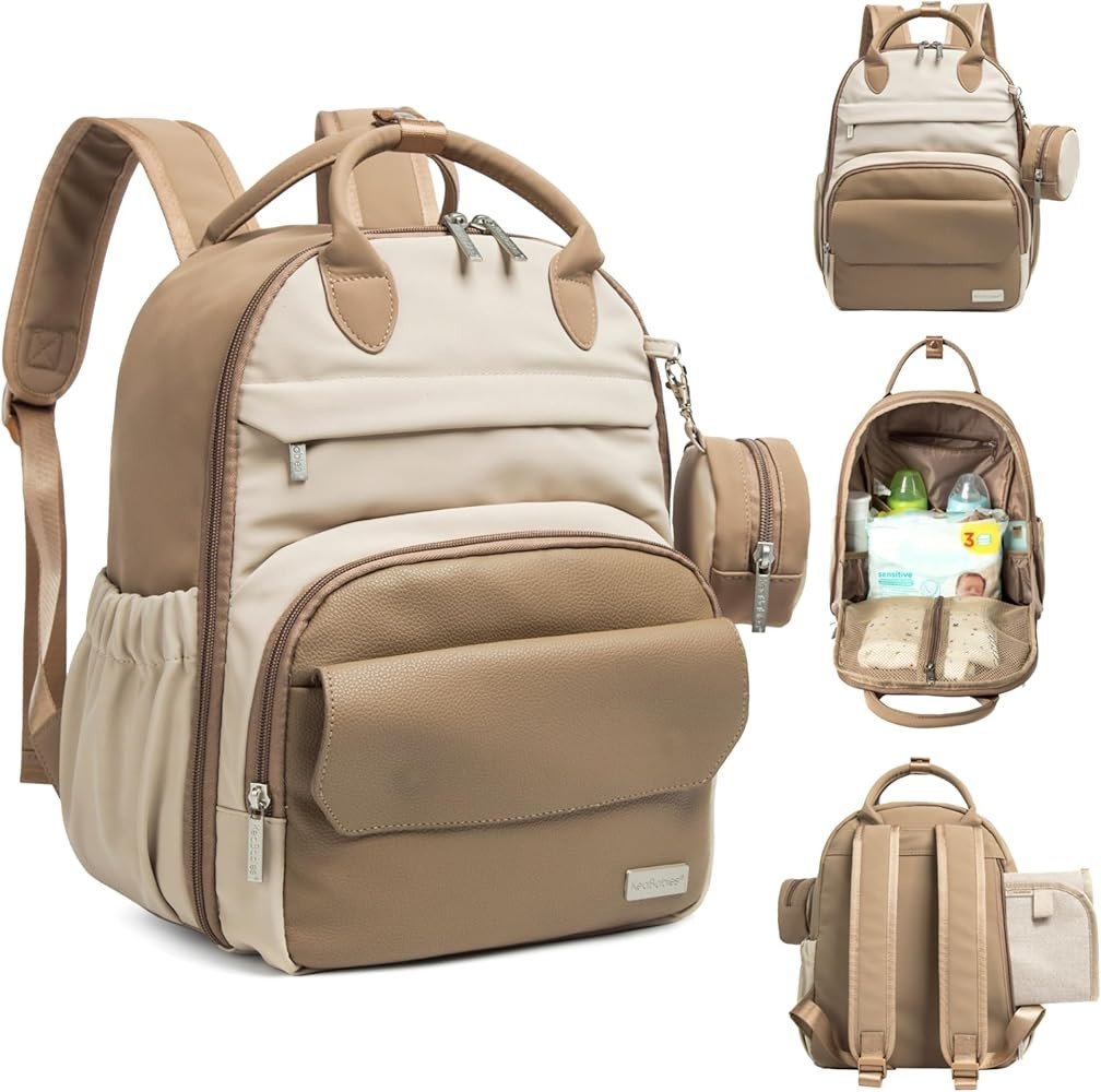 KeaBabies Diaper Bag Backpack - Small Multifunctional Travel Diaper Back Packs, Maternity Baby Ch... | Amazon (US)