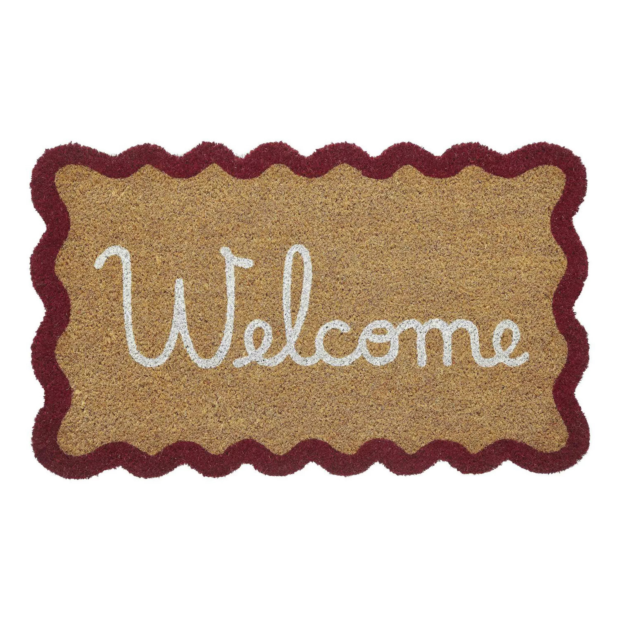 VCNY Home 18" x 30" Scalloped Edge Welcome Coir Outdoor Doormat | Kohl's