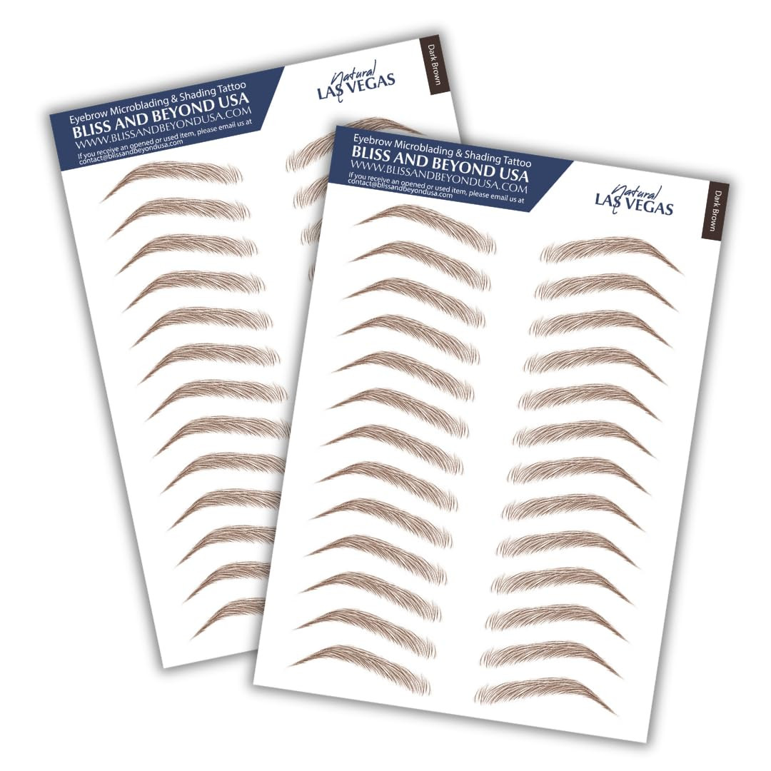 Bliss and Beyond USA, 2 sheets eyebrow tattoo waterproof sticker, Long Lasting, Natural Looking F... | Amazon (US)