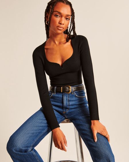 Loving this Autumn staple, the Women's Sweetheart Sweater Bodysuit! 

It is a Fall must-have from Abercrombie & Fitch! #abercrombie #bodysuit #fallfashion 

#LTKunder100 #LTKstyletip #LTKSeasonal