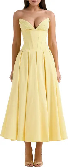 Lady E Strapless Corset Gown | Nordstrom