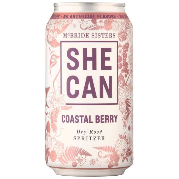 SHE CAN Coastal Berry Dry Rosé Spritzer - 375ml Can | Target