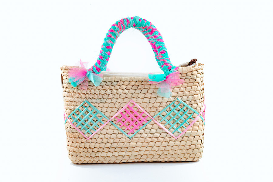 Rhombus Pink & Teal Bag | Corazón Playero