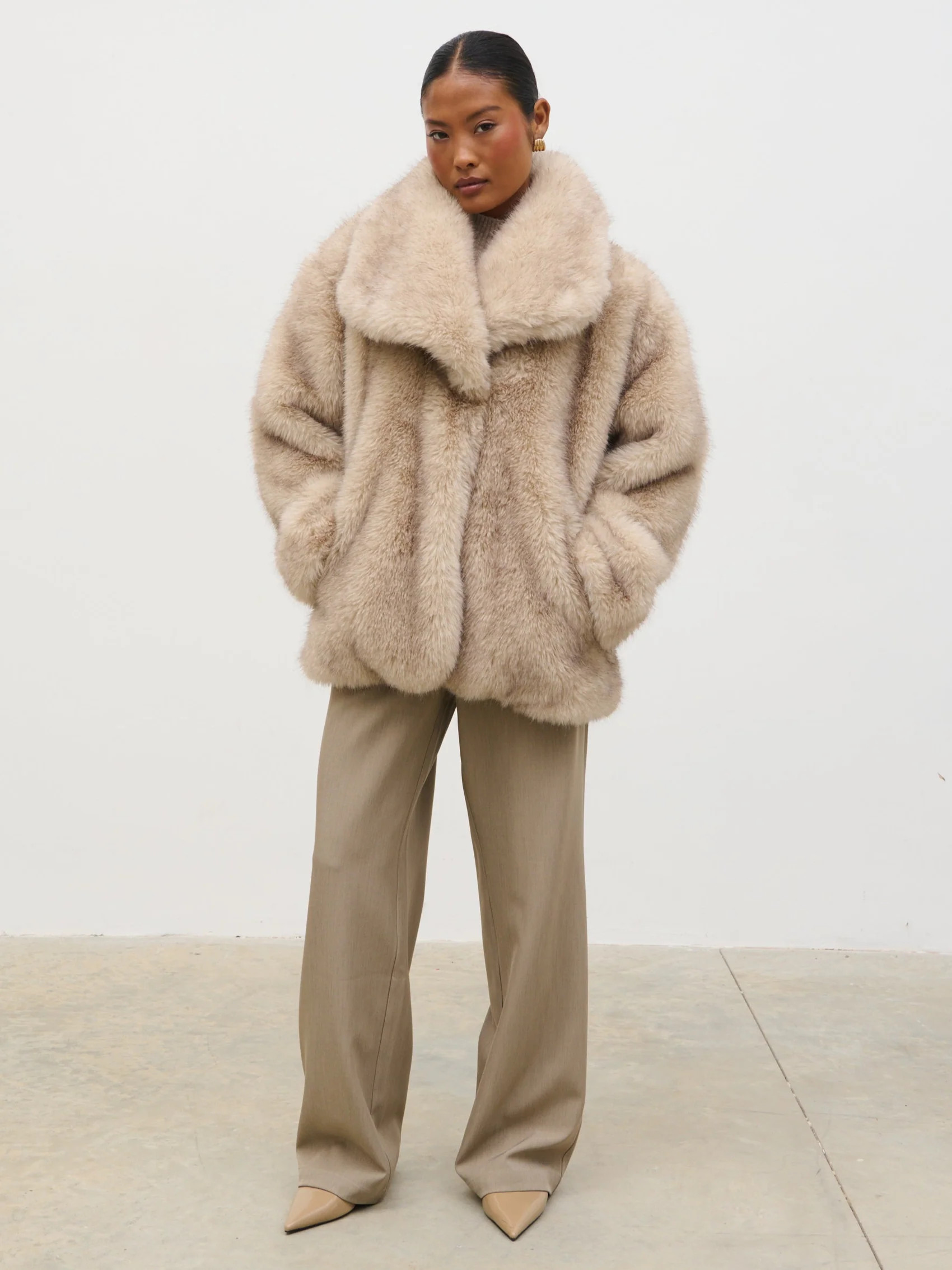 Agatha Short Faux Fur Coat | Pretty Lavish (UK)