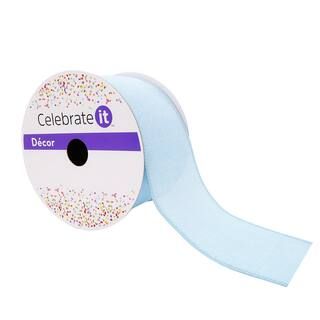 2.5" Faux Linen Wired Ribbon by Celebrate It™ Décor | Michaels Stores