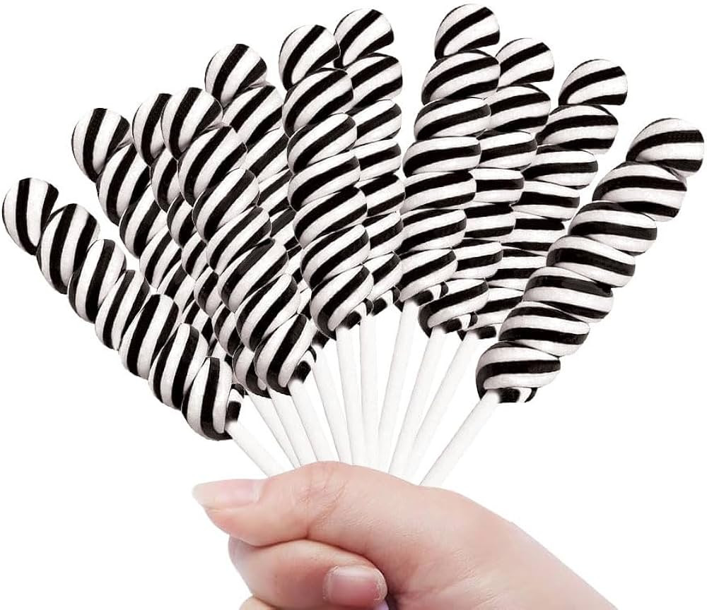 Black Twisty Lollipops - 24 Unicorn Suckers Individually Wrapped Bulk - Great for Candy Buffet - ... | Amazon (US)