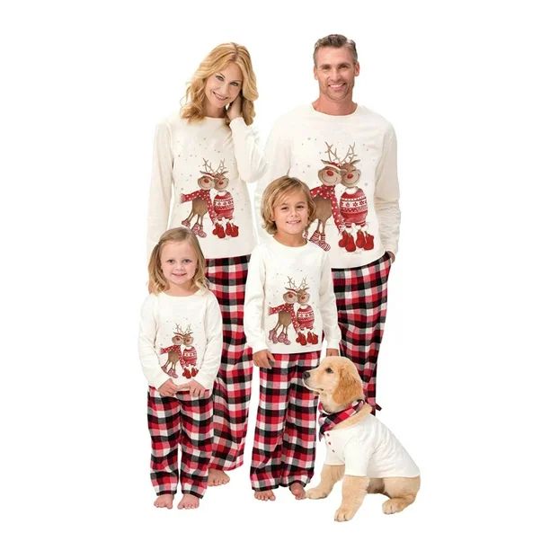 Qiylii Christmas Pajamas for Family Christmas Pjs Matching Sets for Couples Adults Kids Funny Hol... | Walmart (US)