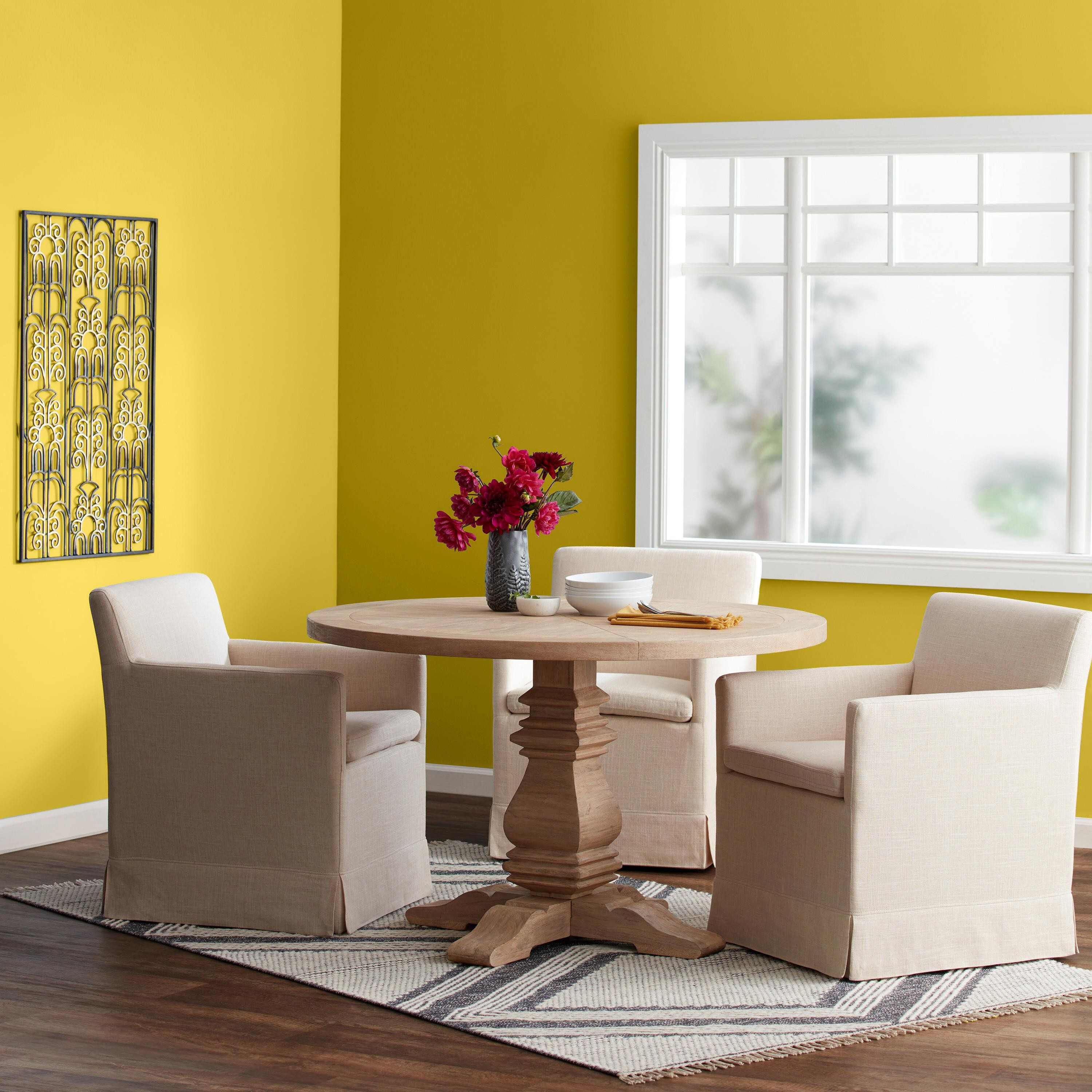 Natural Linen Elena Armchair with Casters | World Market