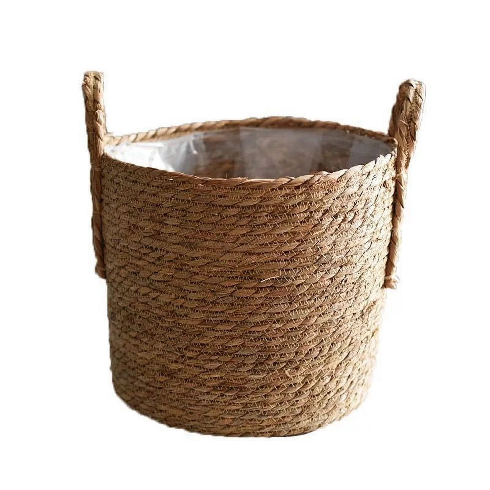 Plant Pots Seagrass Planter Basket Flower Pot Cover Woven Plant Container Vase Wicker Trash | Walmart (US)