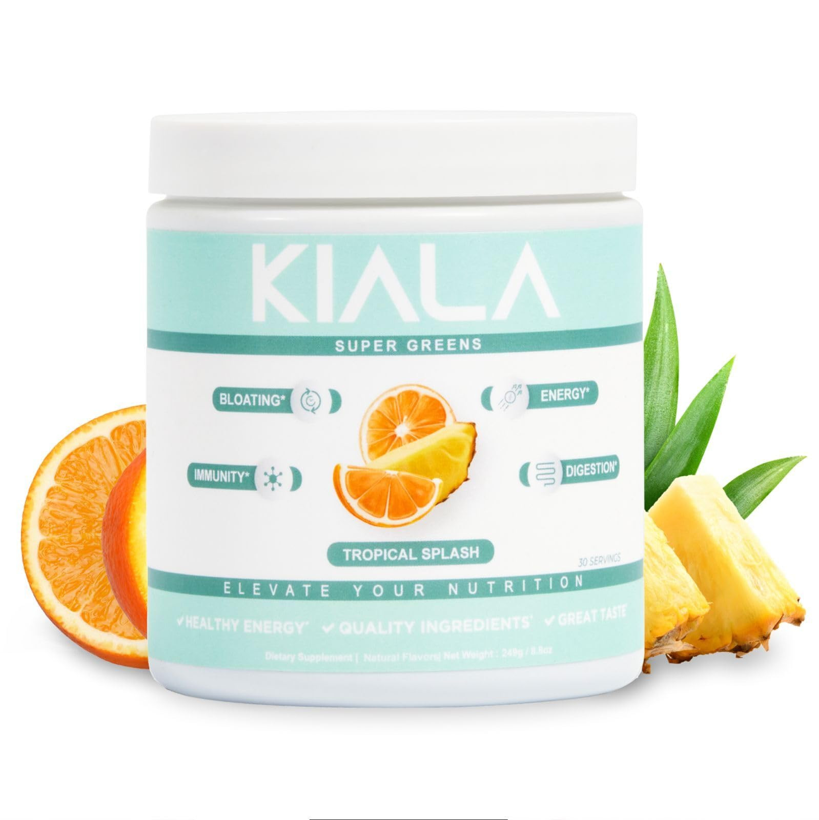 Kiala Nutrition Super Greens, Organic Greens Powder with Spirulina & Chlorella for Digestion, Gut... | Amazon (US)