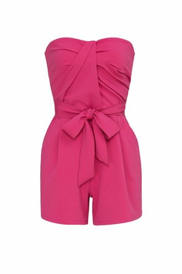 Great Jones Womens Romper Pink Size Large L Strapless Tie Waist Crepe $260- #145 | eBay US