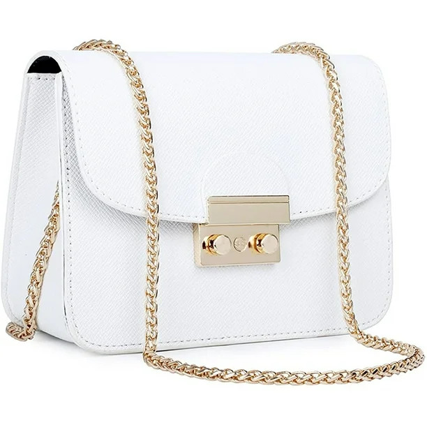 OUSITAID Women's Crossbody Bags, Chain Shoulder Evening Clutch Purse Formal Bag (White) - Walmart... | Walmart (US)