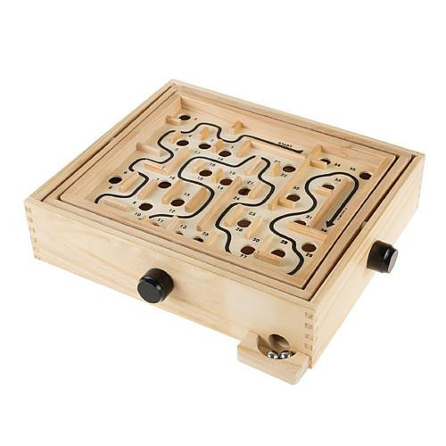 Toy Time Classic Wood Tabletop Labyrinth Maze Game | HSN