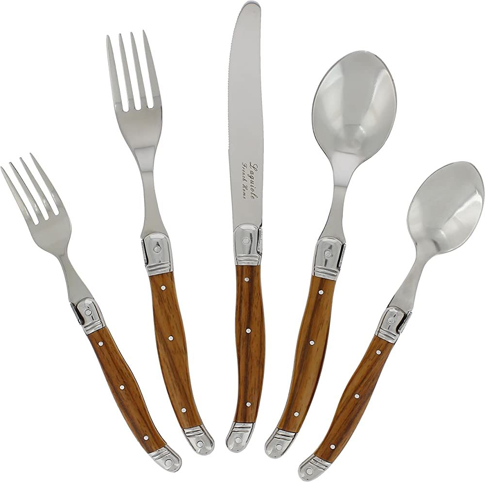 Laguiole 20 Piece Flatware Set – Stainless Steel Cutlery Set – Dishwasher Safe Silverware Set... | Amazon (US)