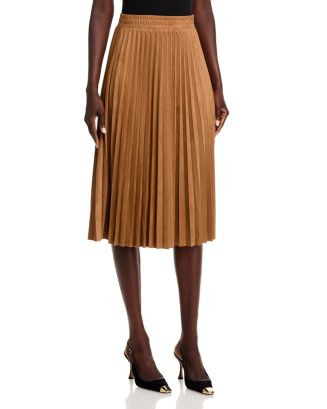 Single ThreadPleated Faux Suede Midi Skirt | Bloomingdale's (US)