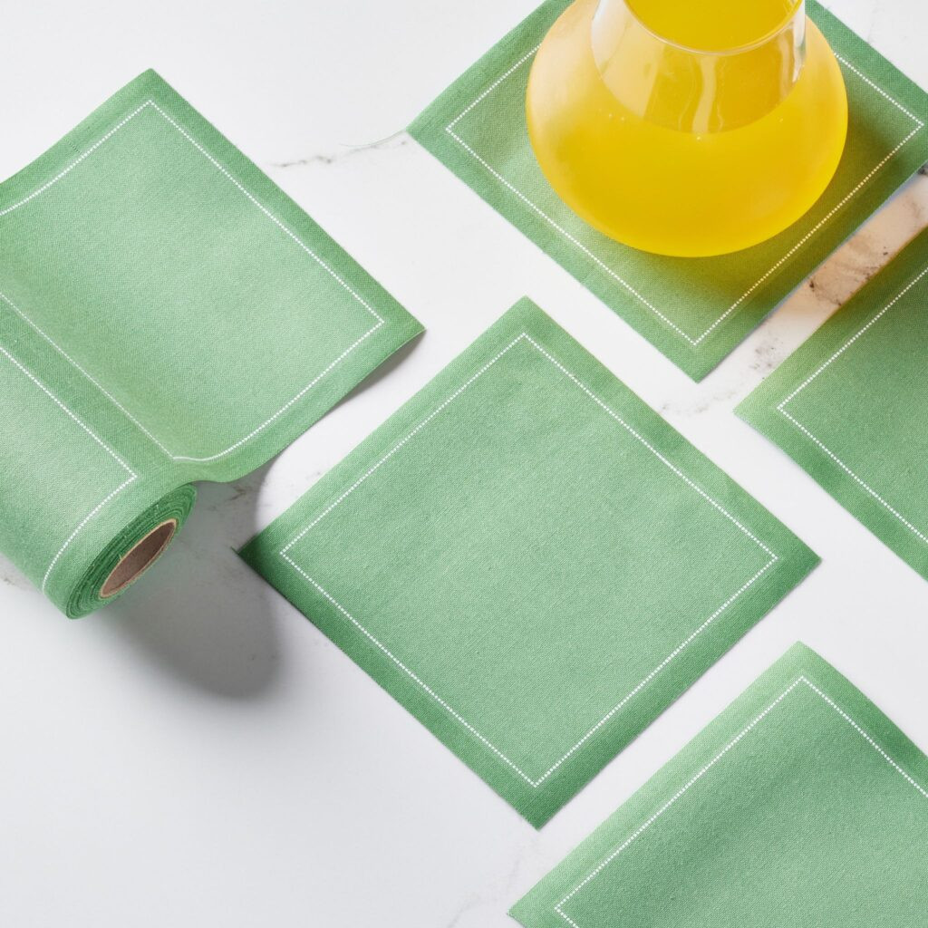 Eucalyptus Cotton Cocktail Napkins 50 Units | MY DRAP