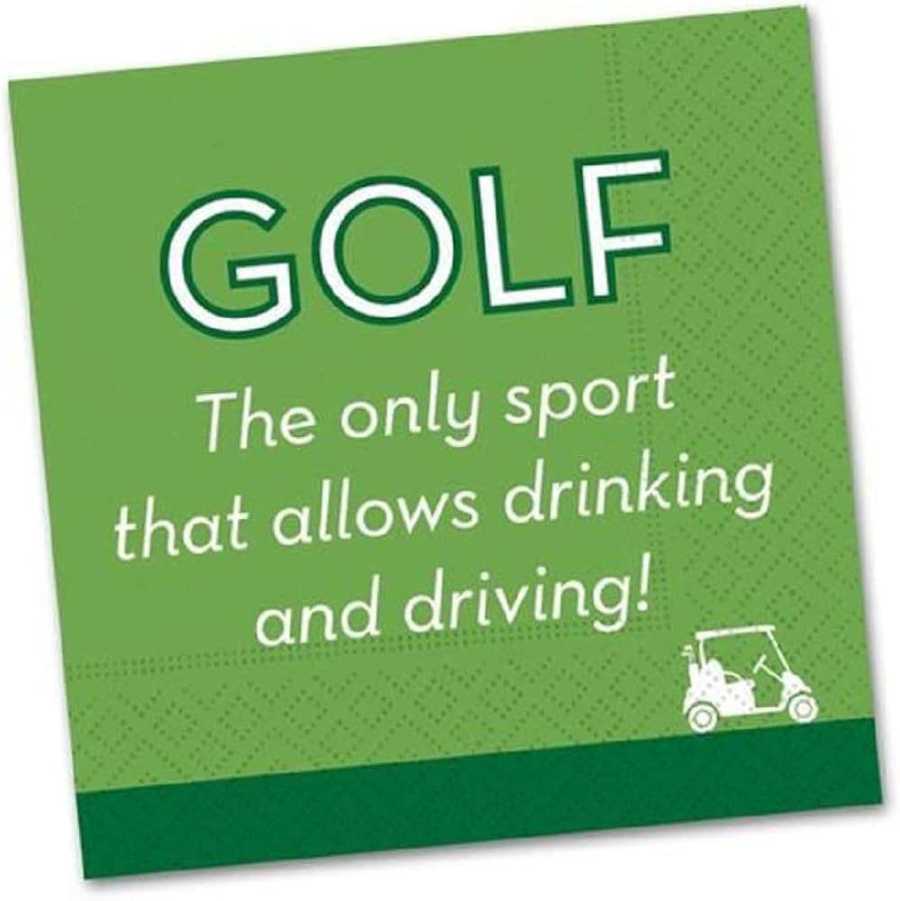 Golf Drink & Drive Cocktail Napkins | Amazon (US)
