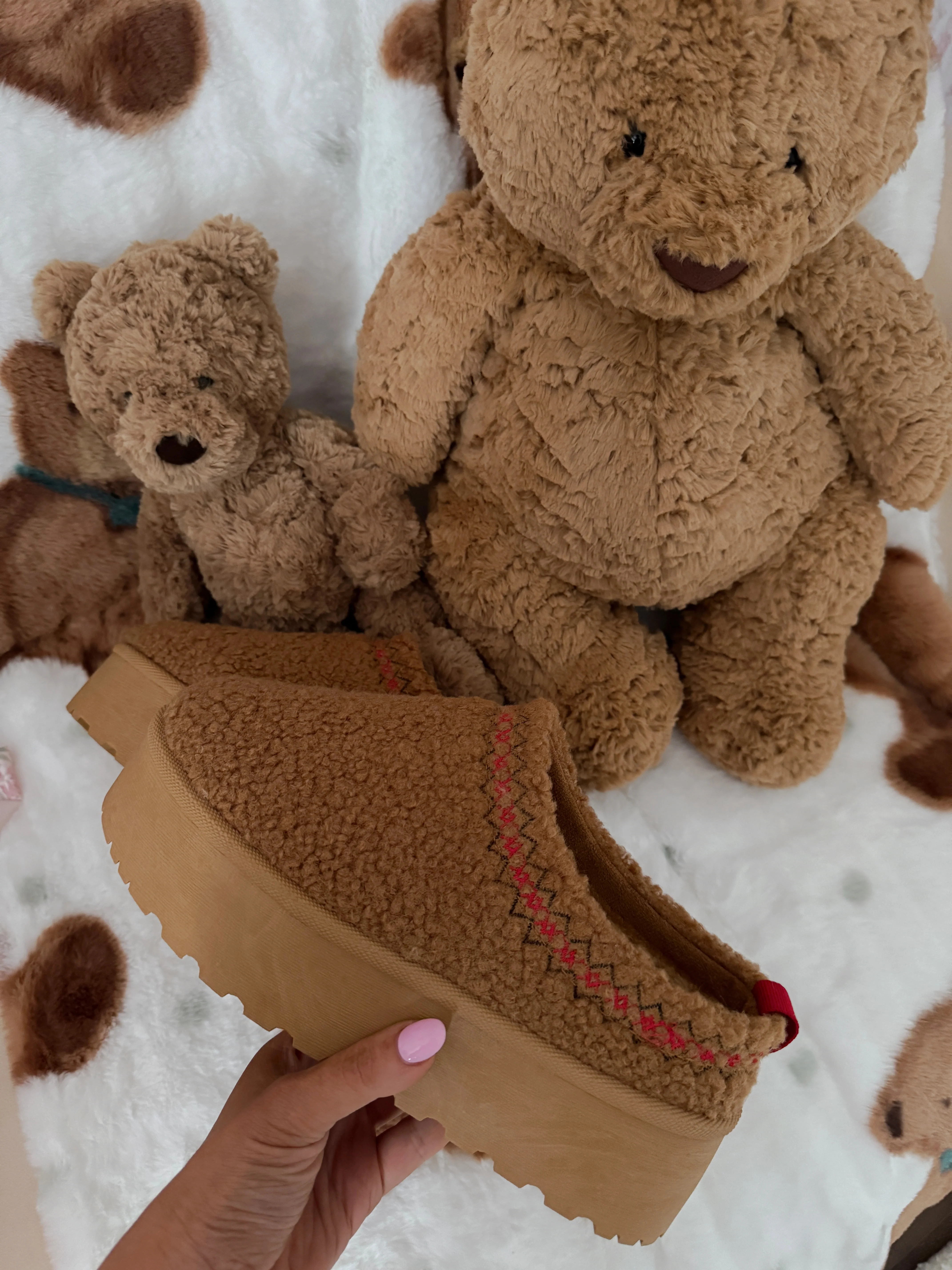 Teddy Cozy Sherpa Platform Slippers | Shop Your Darling Style