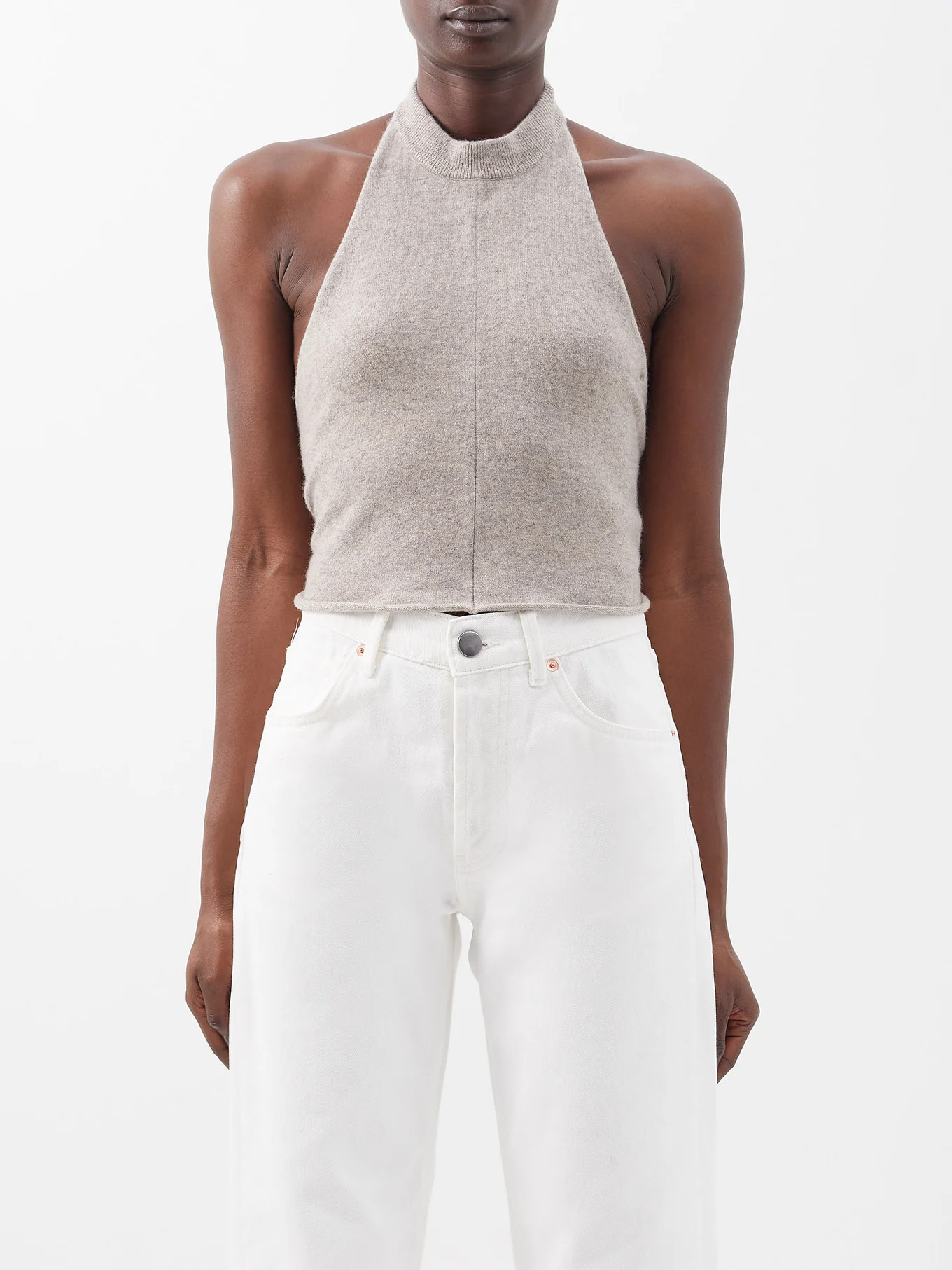 No.160 Wies halterneck stretch-cashmere top | Matches (UK)