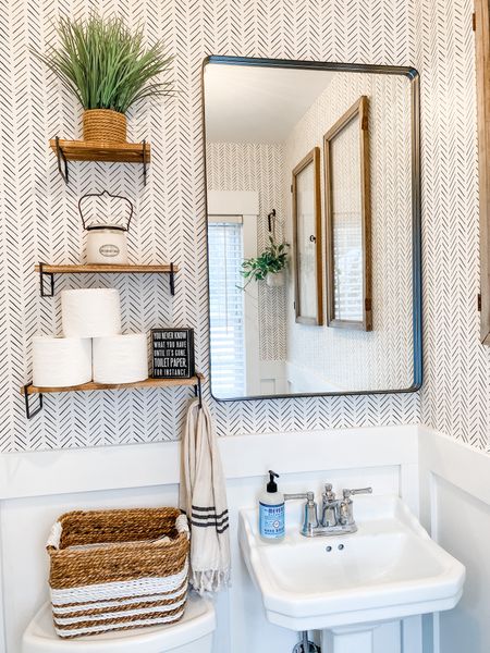 Our Powder room! Loving the vibe of this space! 

#LTKfamily #LTKhome #LTKstyletip