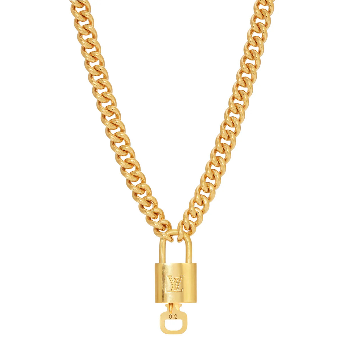 Vintage Louis Vuitton Lock Necklace | Erin Fader Jewelry Design
