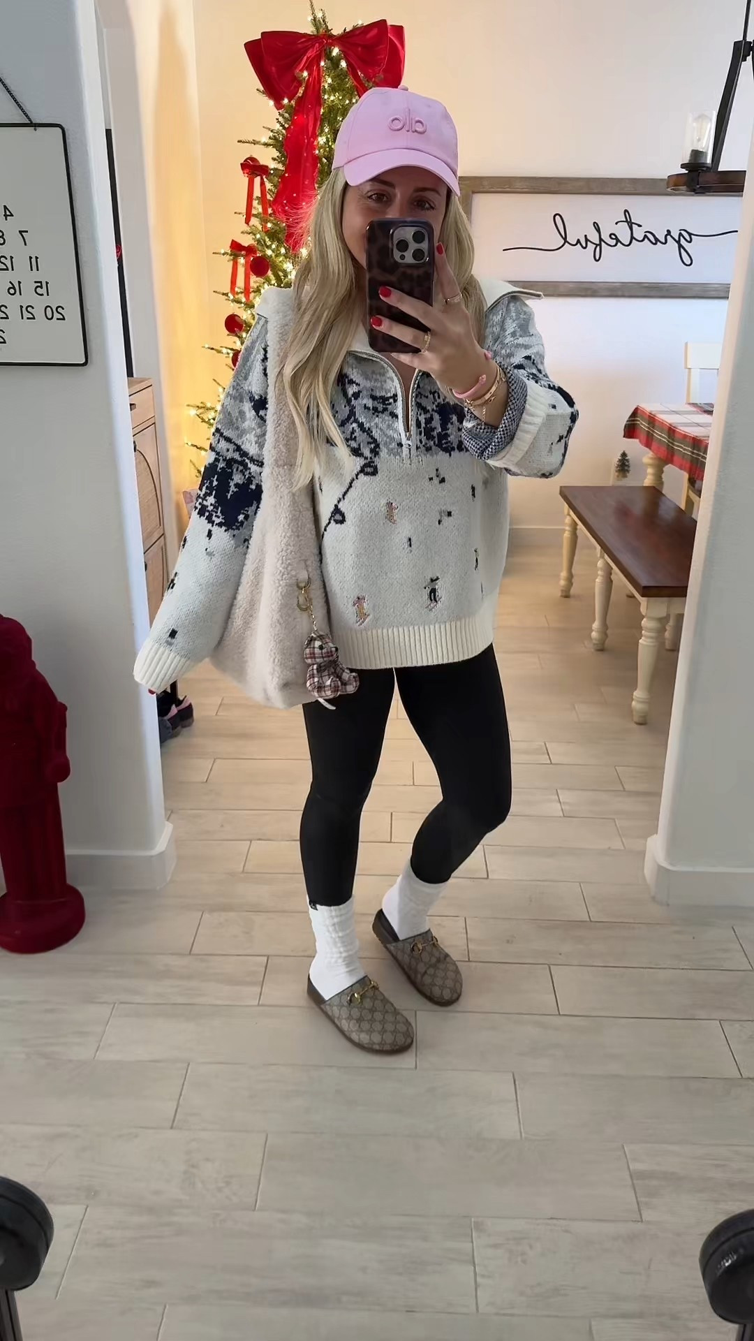 Comfy holiday outfit
Sweater large 
Align leggings 4
Alo socks tts
Gucci clogs tts

#LTKHoliday #LTKootd #LTKFindsUnder100