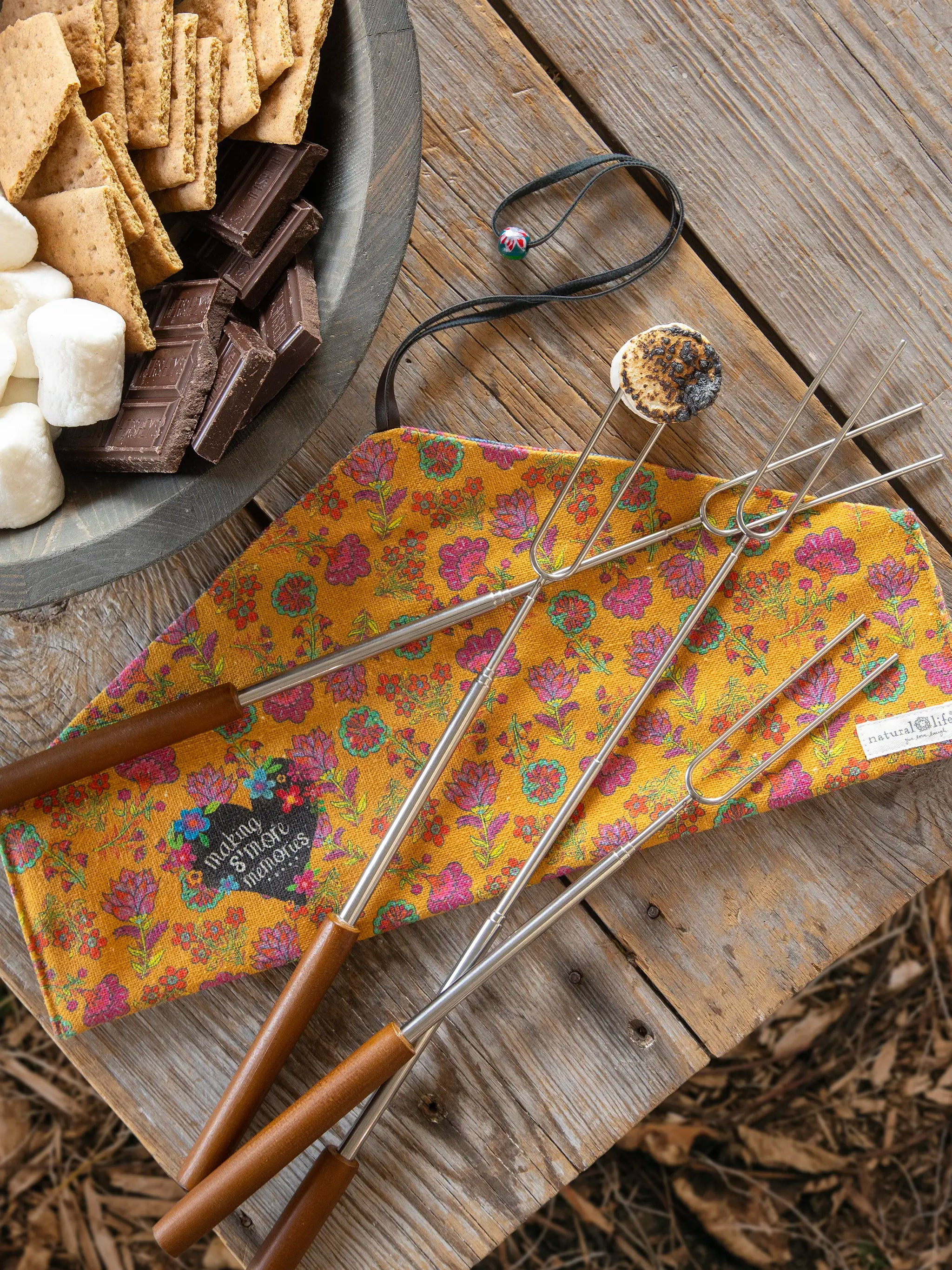 Campfire Extendable Roasting Sticks, Set of 4 | Natural Life