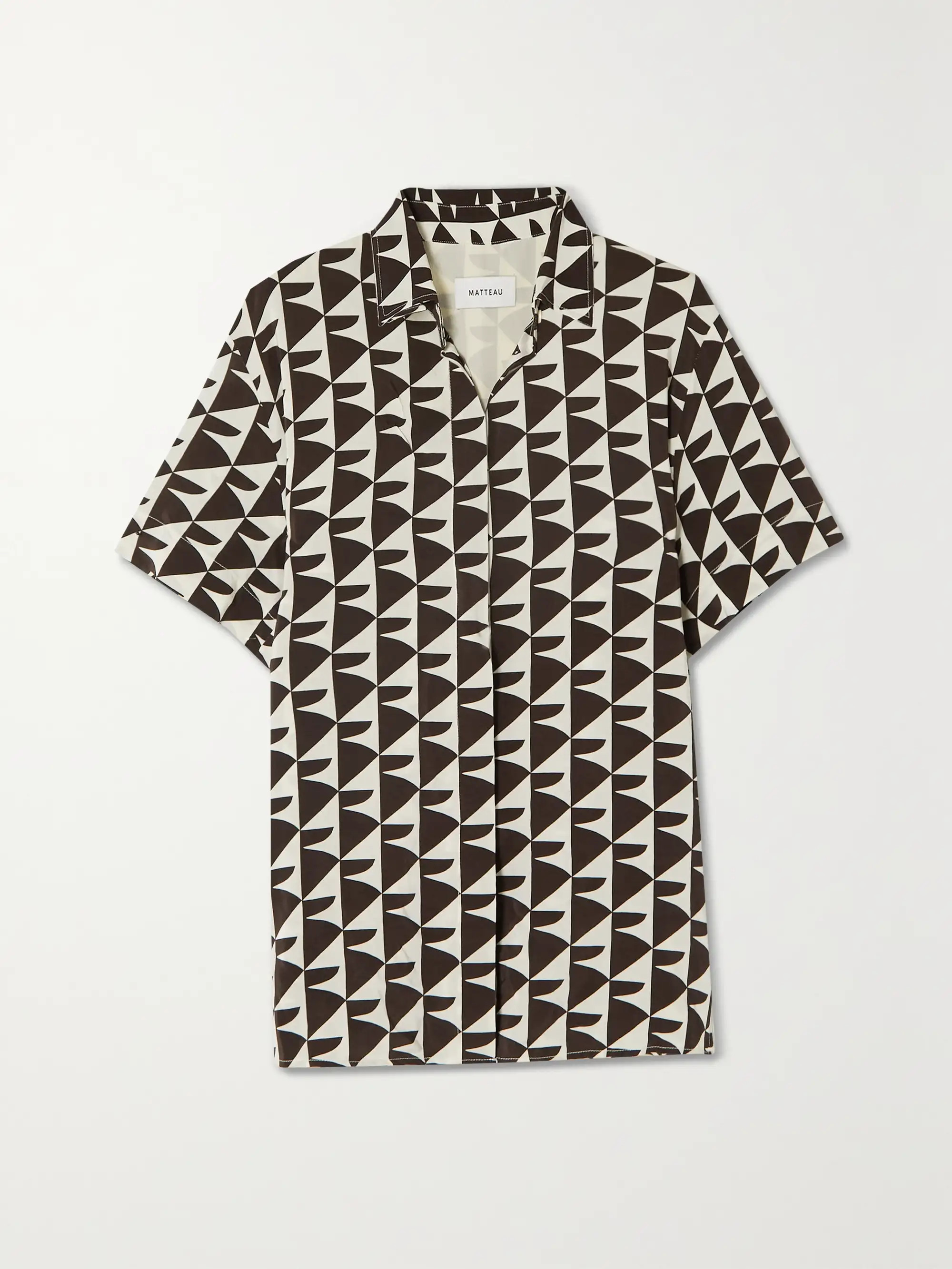 Printed organic silk-crepe shirt | NET-A-PORTER (UK & EU)