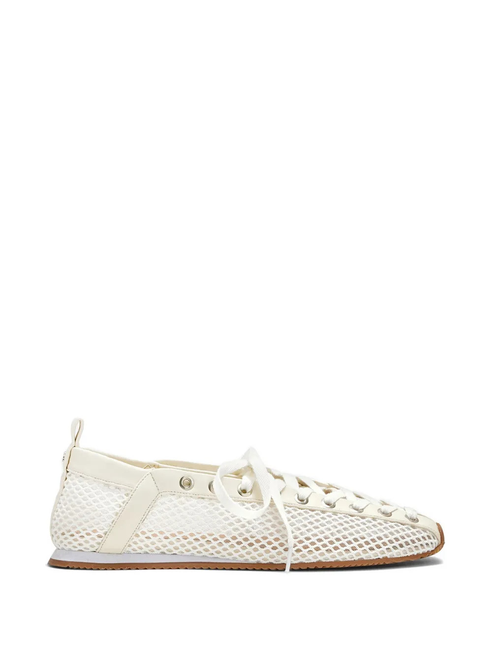 GANNI sporty ballerina in white mesh - Neutrals | Farfetch Global