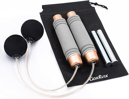 Weighted Ropeless Jump Rope, Adjustable Cordless Skipping Rope Tangle-Free Jump Ropes for Fitness... | Amazon (US)