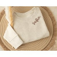 Custom Embroidered Toddler Sweatshirt Personalized Kids Crewneck | Etsy (US)