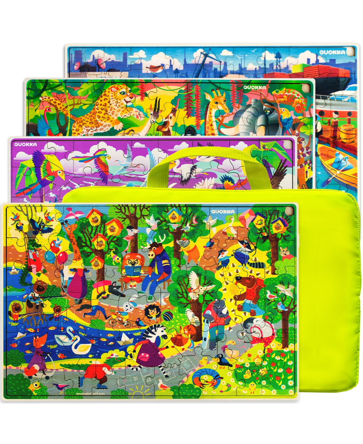 Quokka 4 x 60 Piece Wooden Puzzles for Kids Ages 4-6 – Cars Ships and Animals - Cars ships and animals | Macy's