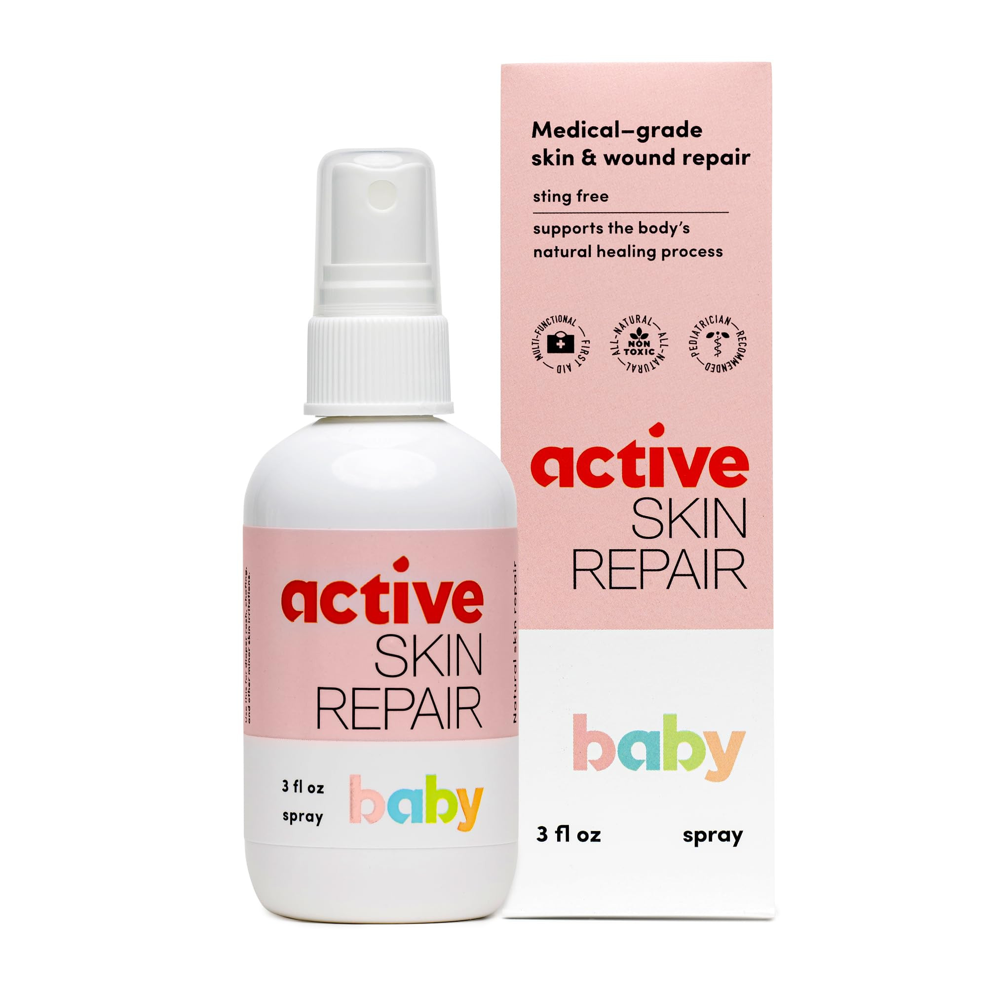 Active Skin Repair Natural, Non-Toxic, No Sting Baby Spray First Aid Safe For Use on Diaper Rash,... | Amazon (US)