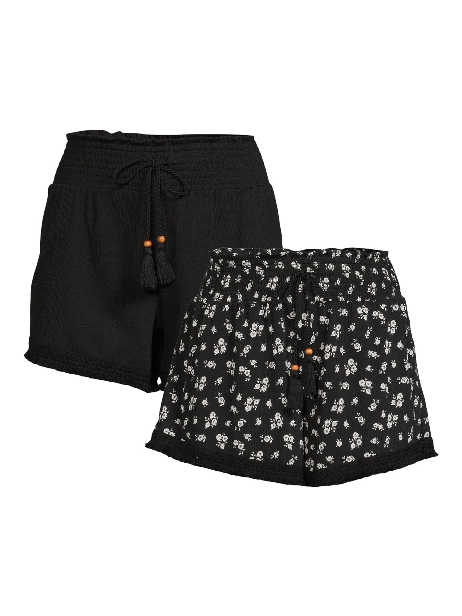 No Boundaries Juniors' Knit Gauze Shorts - Walmart.com | Walmart (US)