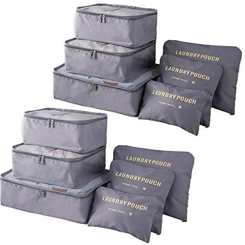 Packing Cubes (2 Sets /12 Pieces) Luggage Organizers/ Laundry Bags| JuneBugz Travel Accessory for... | Amazon (US)