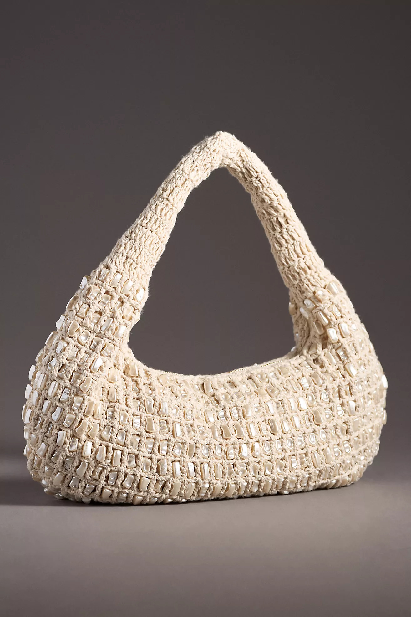 Pearl Beaded Woven Shoulder Bag | Anthropologie (US)