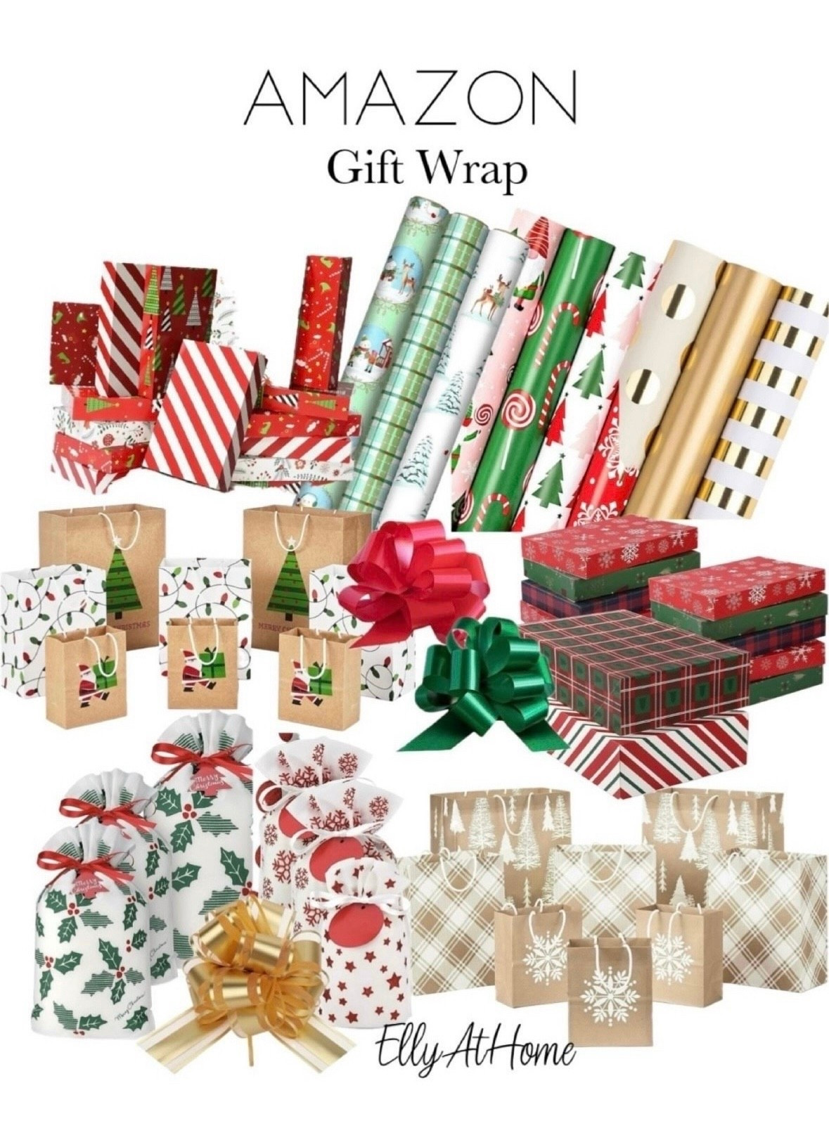 Amazon Holiday, Christmas gift wrapping essentials. Shop wrapping paper, gift bags, bows, boxes. Free shipping. 

#LTKHoliday #LTKFindsUnder50 #LTKGiftGuide