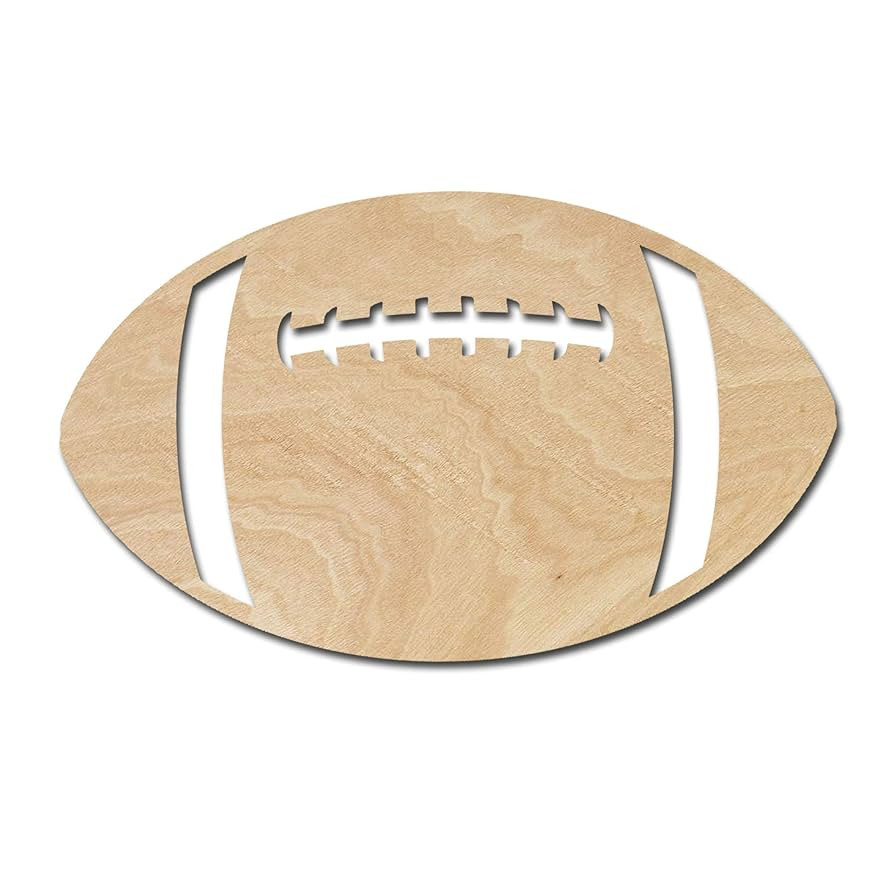 Football Wood Cutouts for crafts, Laser Cut Wood Shapes 5mm thick Baltic Birch Wood, Multiple Siz... | Amazon (US)