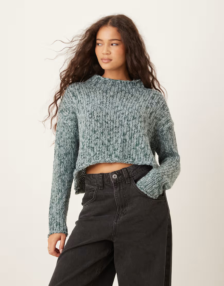 Free People opal knitted sweater in green | ASOS (Global)